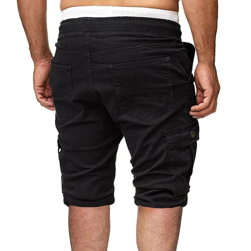 Men's Casual Solid Color Multi-Pocket Cargo Shorts 00130525Y