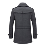 Men's Retro Double Collar Woolen Coat 52685926X
