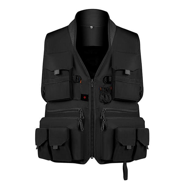 Mens Outdoor Breathable Multifunctional Fishing Vest 66707258M Black / S Vests