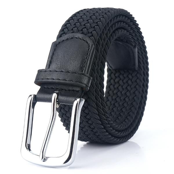 Mens 3.4Cm Woven Elastic Elastic Belt Black / 105Cm Belts