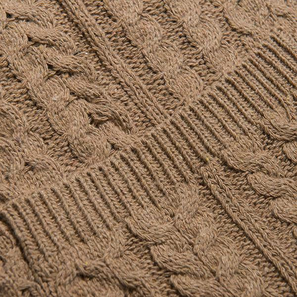 Einreihige Weste aus gedrehtem Strick mit V-Ausschnitt für Herren 41270854M