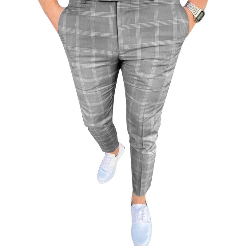 Men's Business Casual Plaid Trousers 36541177Y – Manlytshirt