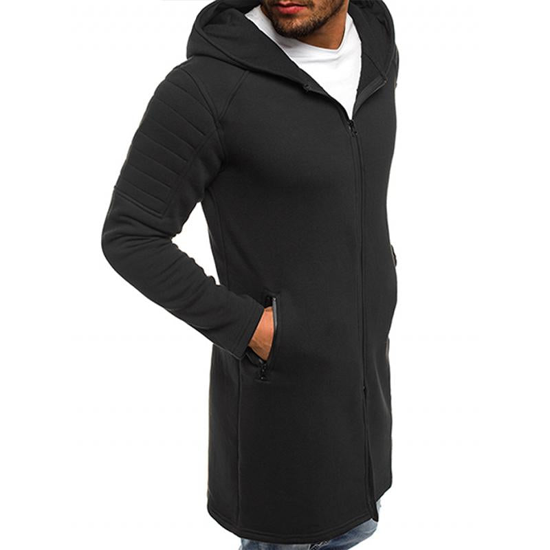 Men's Casual Hooded Mid Length Cardigan 95064266M