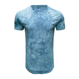 Men's Casual Tie Dye Round Neck Short Sleeved T-shirt 40970629M