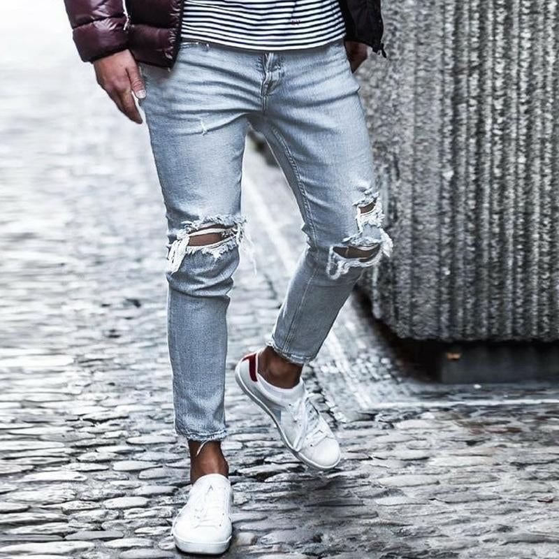 Men's Fashion Casual Ripped Jeans 32462649Y