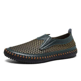 Mens Mesh Rubber Moccasins 64673184 Khaki / 6 Shoes