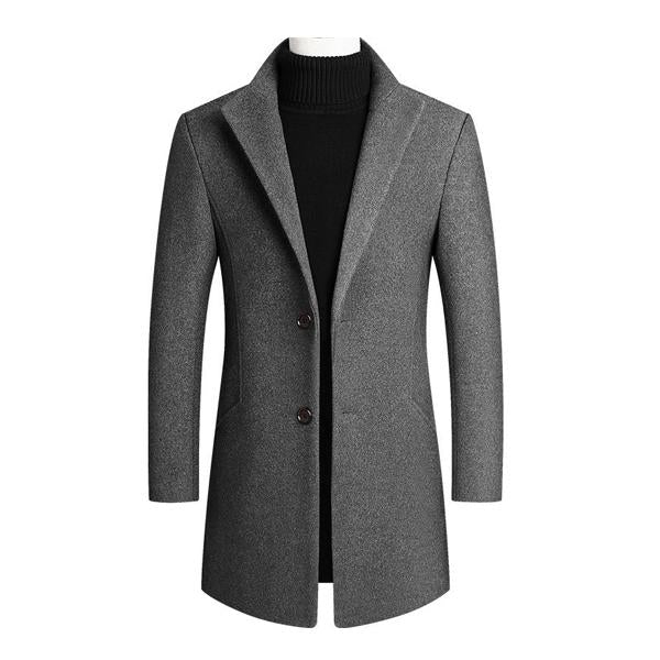 Blazer de solapa larga de color liso para hombre 63852296X