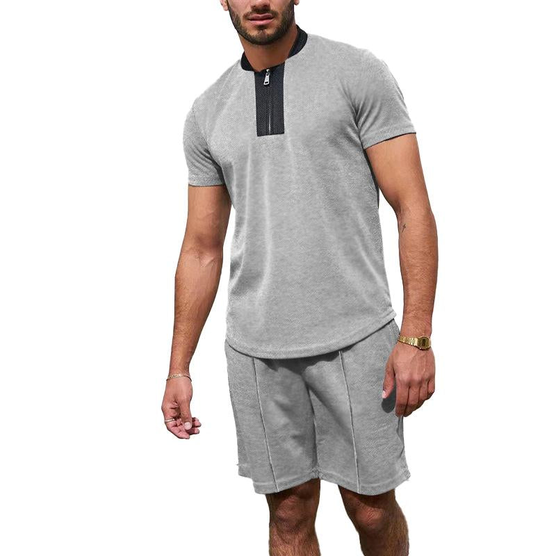 Chándal con cuello alto y paneles tipo gofre para hombre 14596157X