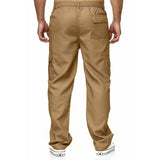 Men's Casual Multi-pocket Loose Straight-leg Cargo Pants 25491785M