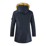 Men's Casual LooseThick Mid-Length Hooded Coat 04600714M