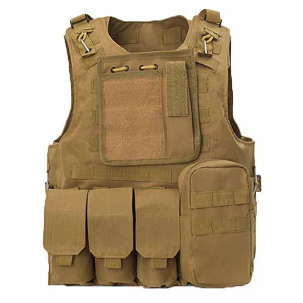 Mens Outdoor Amphibious Tactical Vest 52626751A Khaki / Free Vests