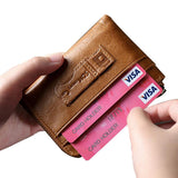 Men'S Leather Rfid Multi-Function Card Slot Mini Case 69825984Y