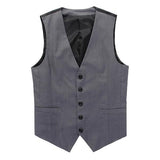 Mens V-Neck Single Breasted Suit Vest 02375865M Grey / S Vests