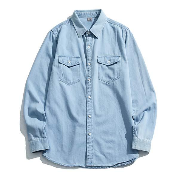 Mens Casual Shirt 52782436W Light Blue / M Shirts & Tops