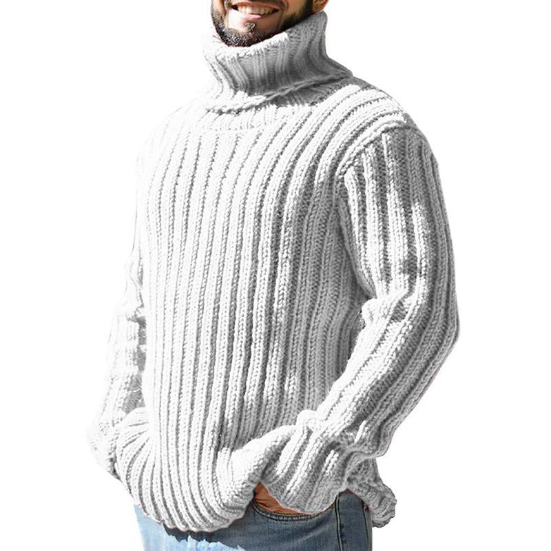 Men's Casual Turtleneck Slim Fit Knit Sweater 65577939M