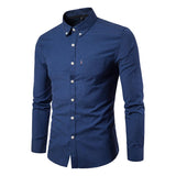 Men's Solid Color Lapel Shirt 44750186X
