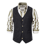 Men's Vintage Slim V Neck Single Breasted Vest 49764843M (Shirt Excluded)