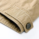Men's Casual Cotton Lapel Cargo Jacket 89521769M