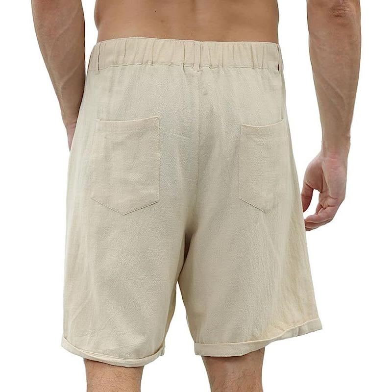 Short de plage décontracté simple de couleur unie pour hommes 89130954Y