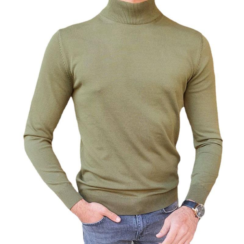 Men's Long Sleeve Turtleneck Bottoming Knitted Sweater 56369917X