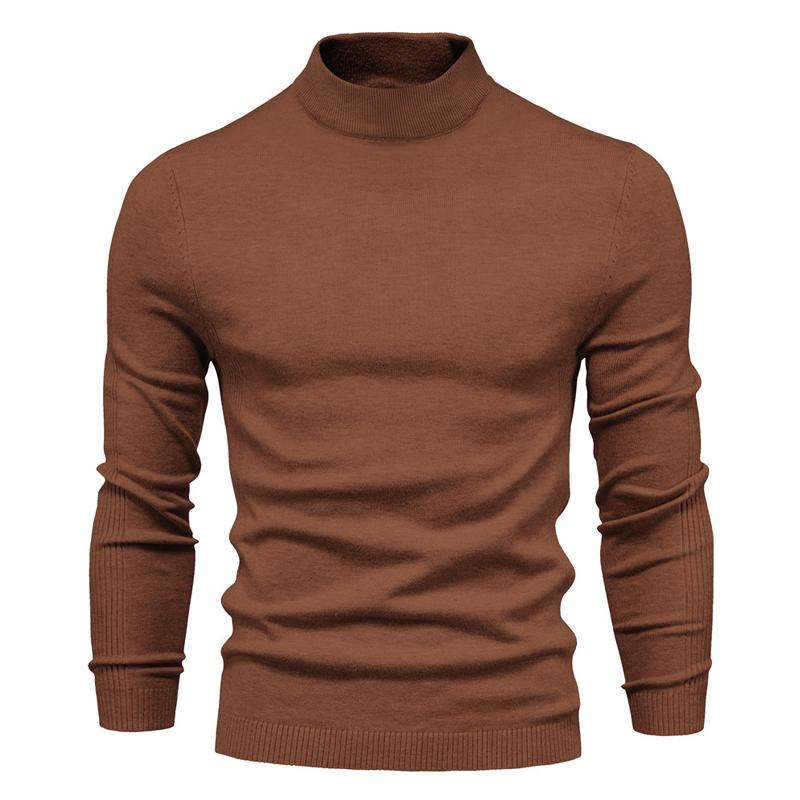 Einfarbiger Rollkragenpullover für Herren, Strickpullover 47281568X