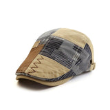 Men's Vintage Patchwork Plaid Hat 31523964M