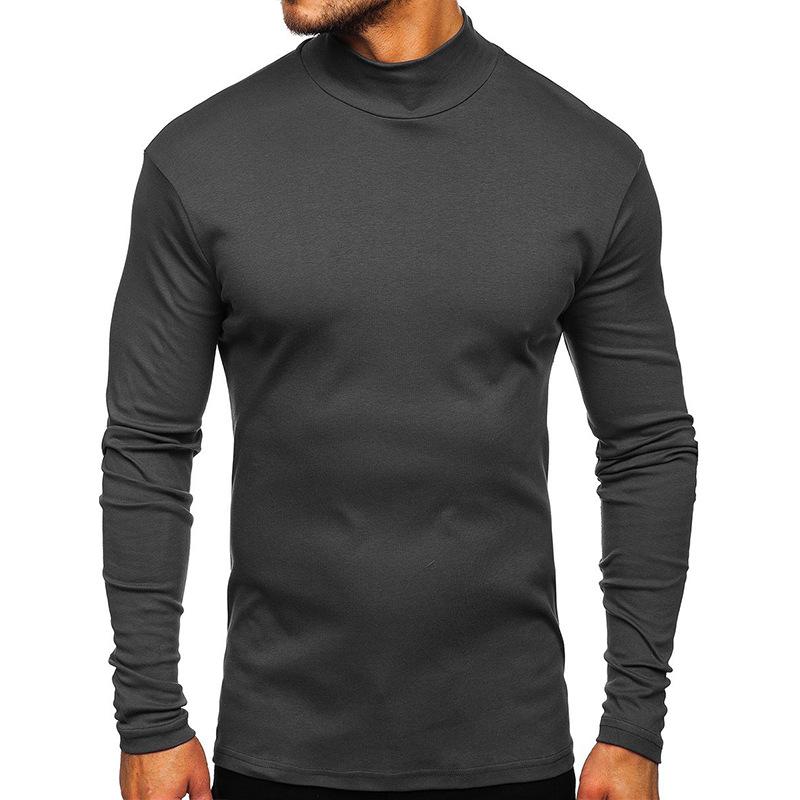 Men's Casual Turtleneck Long Sleeve Pullover T-Shirt 84347750M