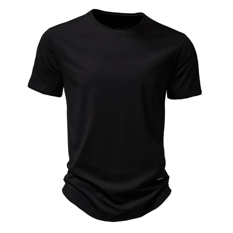 Men's Solid Color Short Sleeve Round Neck T-Shirt 90972504X