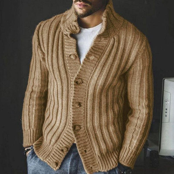 Men's Single Breasted Knit Sweater Jacket 76846515X
