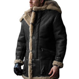 Men's Vintage Thickened Fur Leather Coat 69436272M