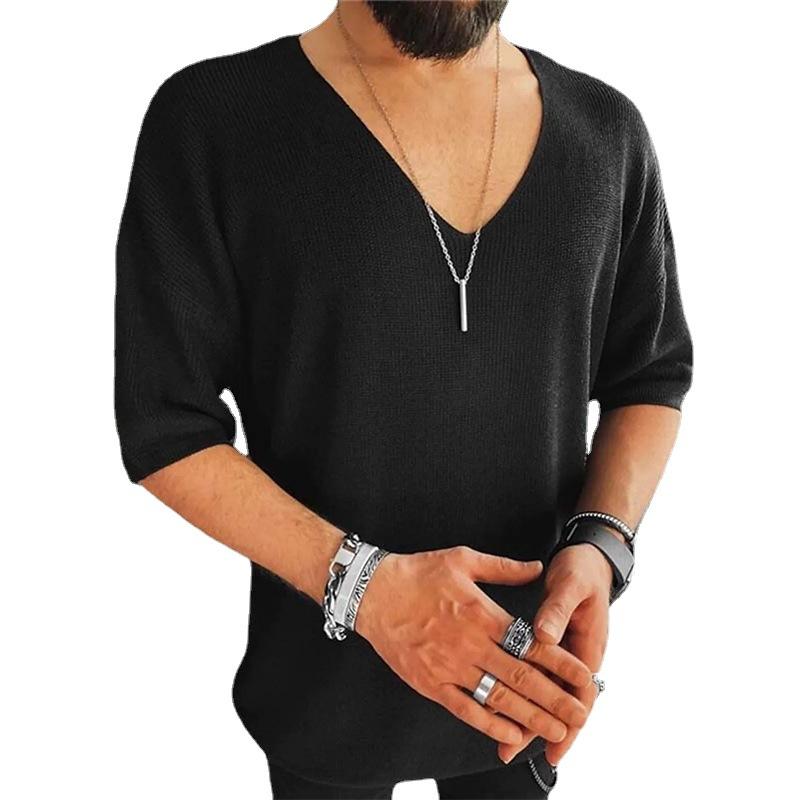 Men's V-neck Sweater T-shirt 89267479X