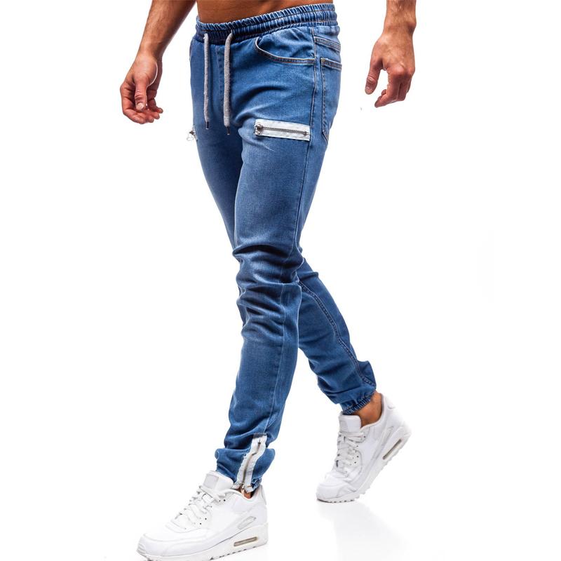 Men's Casual Panel Zipper Jeans 30303643Y