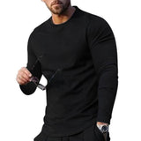 Men's Loose Fit Solid Long Sleeve T-shirt 12886243Z