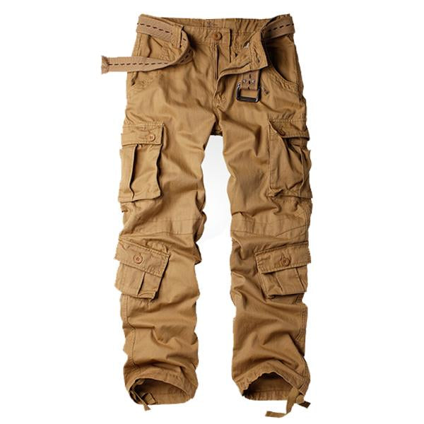 Outdoor Multi-Pocket Loose Cargo Pants (Without Belt) Yellow / S Pants