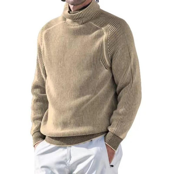 Men's Solid Color Turtleneck Pullover Sweater 04282107X