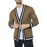 Men's Colorblock Knit Long Sleeve Cardigan 40066315X