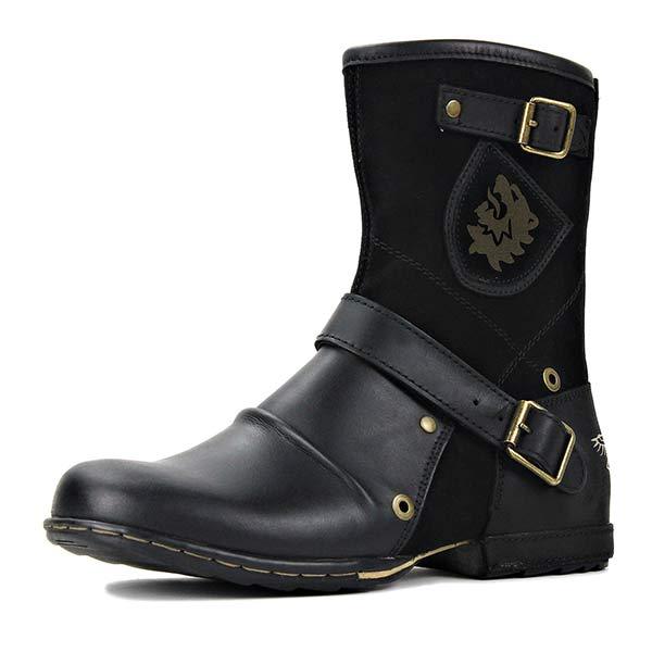 Mens Mid Cowboy Boots 52976853W Black / 6.5 Shoes