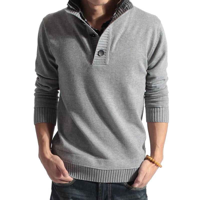 Maglione pullover tinta unita con collo alto da uomo 81711636X