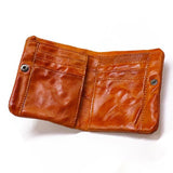 Vintage Handmade Cowhide Wallet 88058245M Khaki Wallet