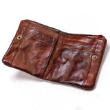 Vintage Handmade Cowhide Wallet 88058245M Brown Wallet