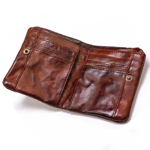 Vintage Handmade Cowhide Wallet 88058245M Brown Wallet