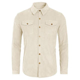 Men's Vintage Corduroy Button Shirt 78102243X