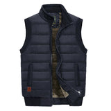 Men's Fleece Zipper Stand Collar Vest 27768145X