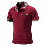 Men's Printed Stitching Short-Sleeved Polo T-Shirt 01312847Y