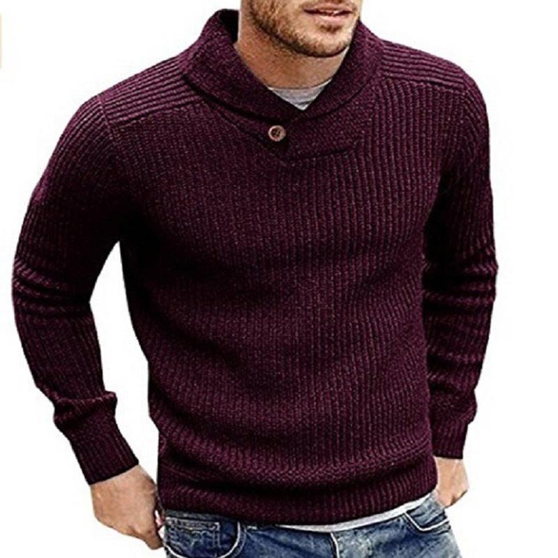 Men's Solid Color Pullover Sweater 72846459X