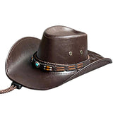 Men's Leather Western Cowboy Hat 09378026Y