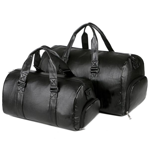 Casual Leather Travel Bag 65239526X Black / 23L Duffel Bags