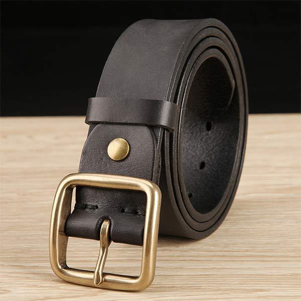 Vintage Cowhide Belt 89302689W Black / 130Cm Belts