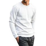 Men's Casual Round Neck Long Sleeve Solid Color Sweatshirt 64080384M