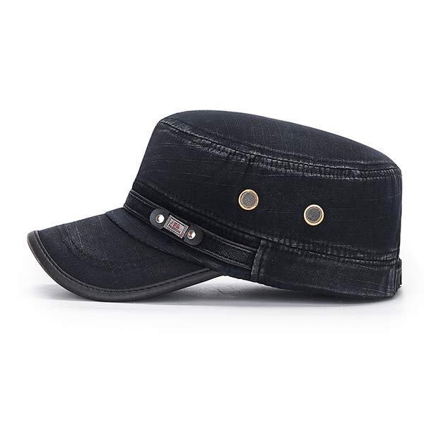 Mens Leather Brim Vintage Hat 86827533W Hats